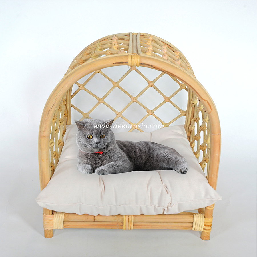 Rattan Pet Bed Cat Dog Cushion Pet Beds, Soft and Comfortable for Pets